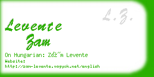 levente zam business card